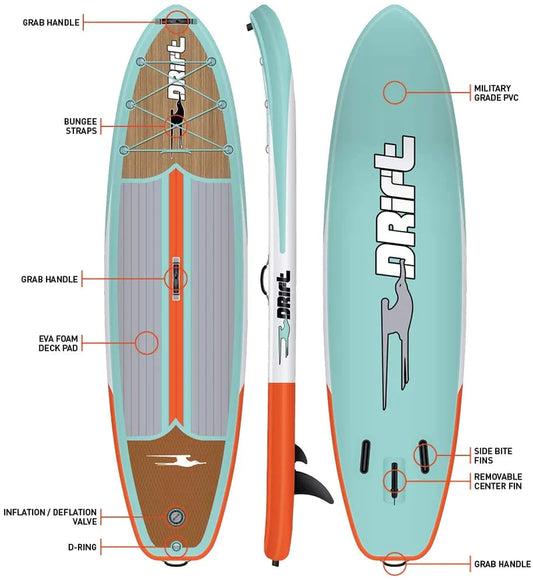 BŌTE DRIFT 10'8" Classic INFLATABLE PADDLE BOARD